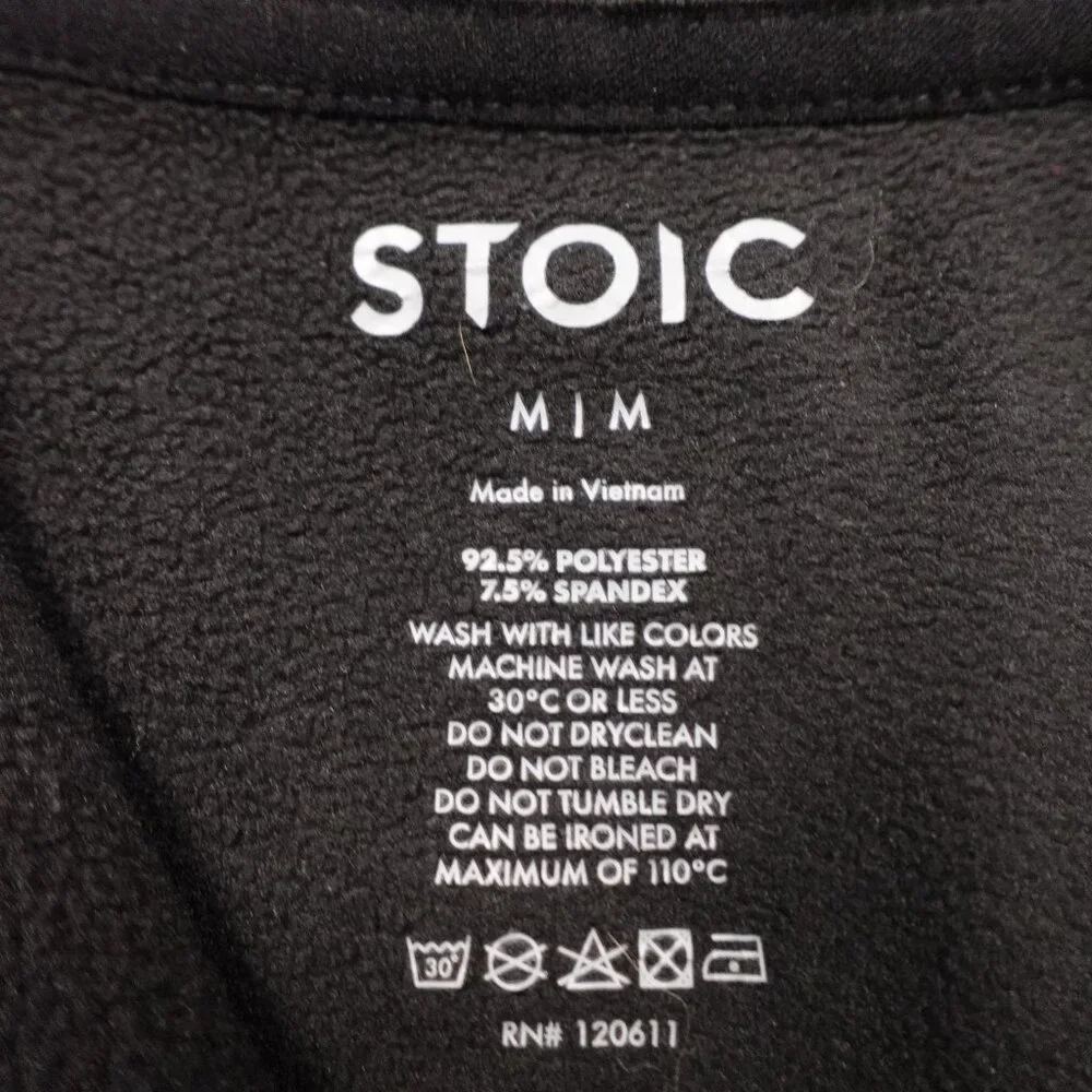 Stoic‎ Tech Fleece Full Zip Hoodie Jacket - Black, Men’s Medium